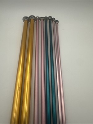 Lot 3 sets Vintage 10  Long Aluminum Knitting Needles Sizes US 15, 10,9 & 6