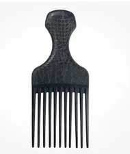 Vintage Goody Black Textured Plastic Pick Hair Lift Comb 6 5/8” Made In USA