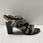 Roger Vivier Snakeskin Print Strappy Ring Block Heel Sandals Italy Size 37.5 — photo 3
