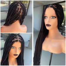 Braided Small Individual Braids on a full lace wig.length is 28 READY TO SHIP.