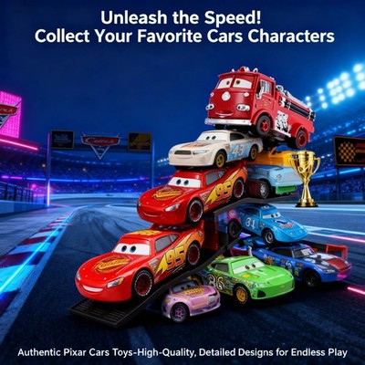 Disney Pixar Cars Lightning McQueen Alloy Metal Mater Modellauto 1:55 Diecast