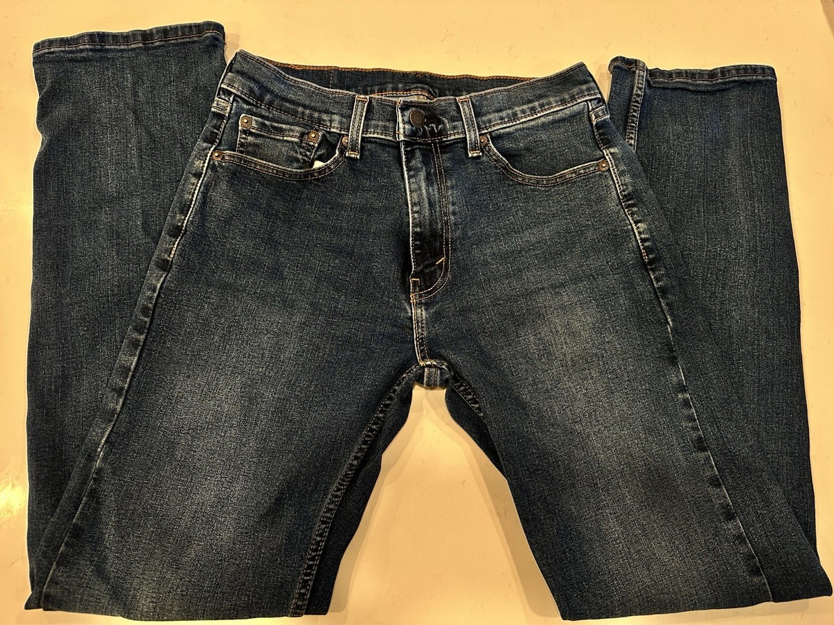 Levi's 506 Straight Fit Stretch Jeans Mens 30X32 Blue Denim | eBay