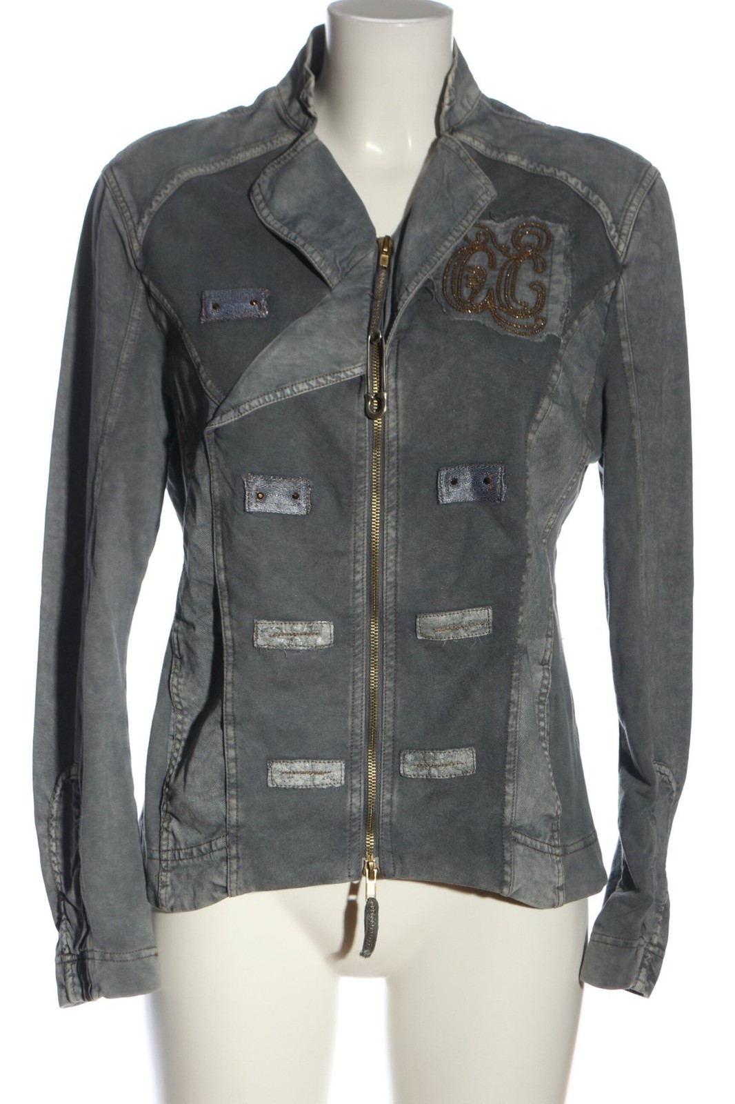 DANIELA DALLA VALLE Kurzjacke Damen Jacke Gr. DE 34 hellgrau Casual-Look