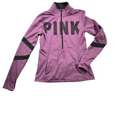 PINK Victoria's Secret Pullover Womens Small Purple 1/4 Zip Long Sleeve Athletic