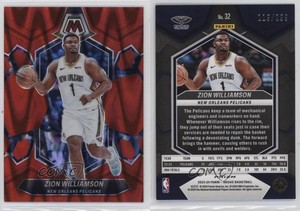 2023-24 Panini Mosaic Red Seismic Prizm /299 Zion Williamson #32