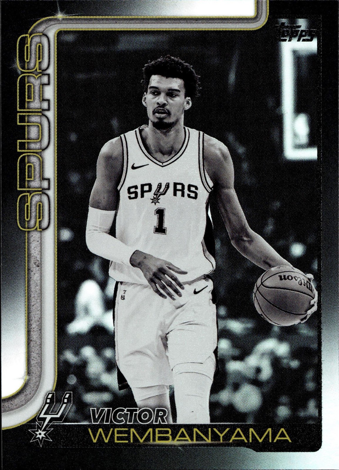 2025-26 Topps Blackout Victor Wembanyama Card #195