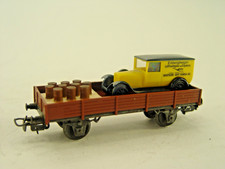 Niederbordwagen m. Schrottauto -  Märklin HO Wagen - #245    #E - gebr.