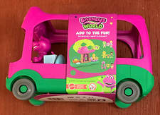 Fisher-Price Barney's World Adventure Bus Vehicle Toy HYG95 2024