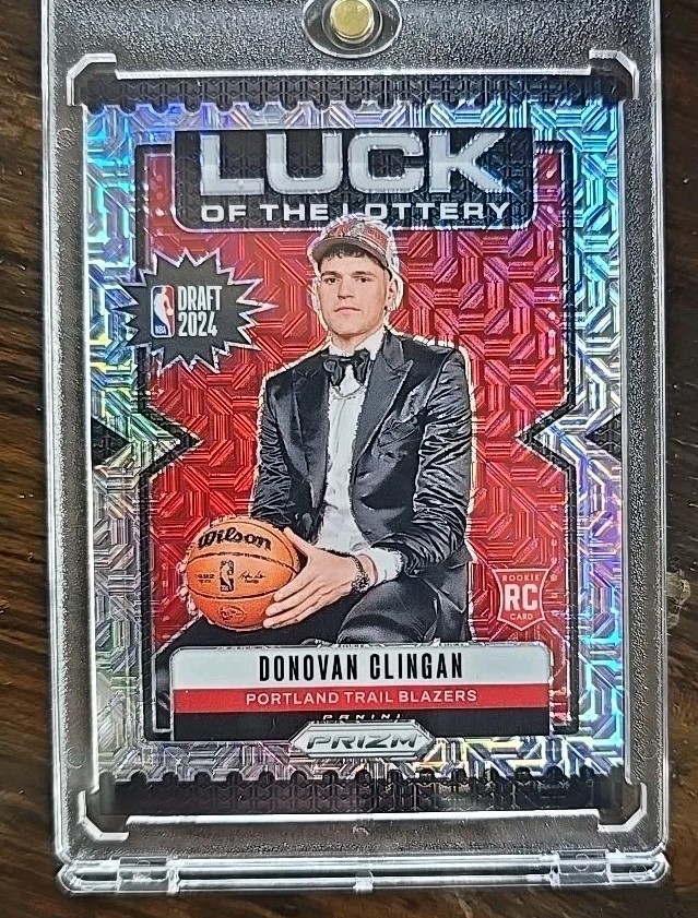 2024-25 Panini Prizm Luck of the Lottery Donovan Clingan Mojo Prizm RC #/25 🔥