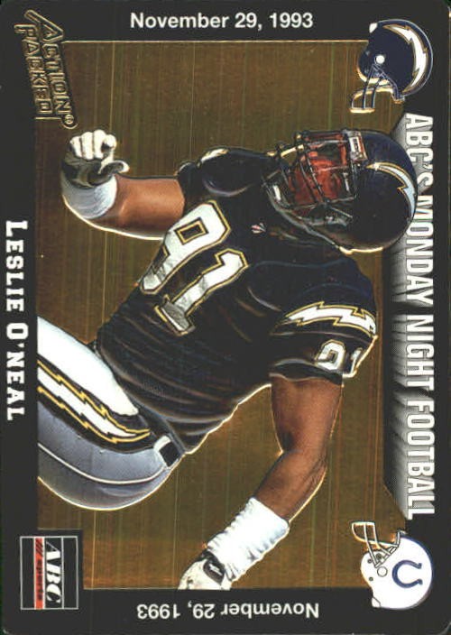 1993 Action Packed Monday Night Football #51 Leslie O'Neal - FB