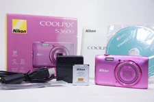 [US DUTY PAID] Nikon Coolpix S3600 Pink Compact Digital Camera JAPAN (TOP MINT)