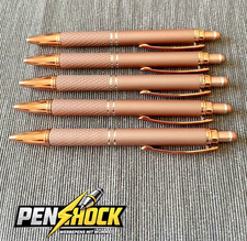 5er Set Stylus Kugelschreiber Metall Ros&eacute;gold - Touchpen f&uuml;r Handy Tablet iPad