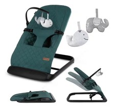 baby Wippstuhl Türkis mit abnehmbaren Spielzeug mehrere Stufen einstellbar 