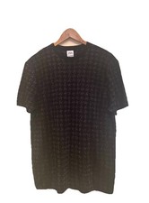 Zara black and silver Longline dogtooth knitted t-shirt M 14