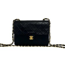 Chanel Matelasse Lambskin Shoulder Bag Women Black One Size 825775