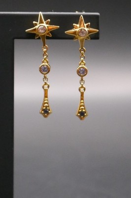 Thomas Sabo Ohrringe - H2209-959-7 Sterling Silber - verg. Gelbgold + Glas-Keram