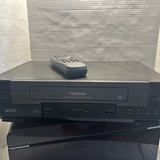 Toshiba W-55 VCR VHS Player 4 Head HIFI STEREO Remote Tested Works 