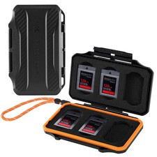6 Slots XQD Cfexpress TypeB Card Holder, WaterResistant Memory Card Storage C...