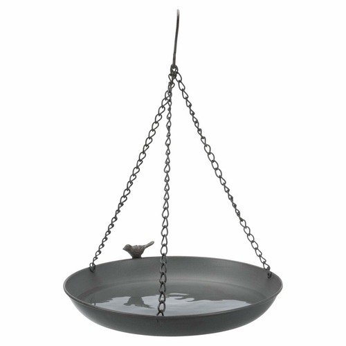 Bacinella per mangiatoia per uccelli in ghisa con petali, stile retrò e