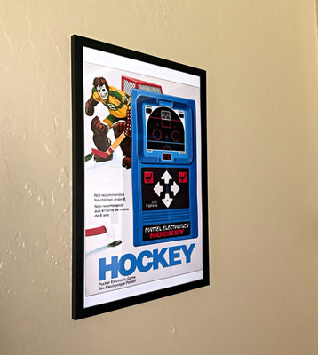 Mattel Electronics Handheld Hockey ART PRINT 11x17 Framed