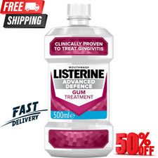 Listerine Advanced Defence Gum Disease Treatment Mouthwash 500ml Dental Care UK