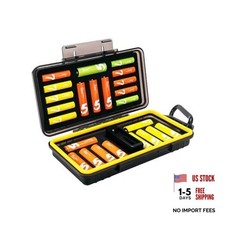 Holder with Battery Tester for 14pcs AA  10pcs 24 Slots AA AAA Battery Case