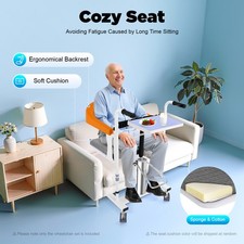 Adjustable Hydraulic Patient Lift Wheelchair Transfer Nursing Chair 180 Backrest