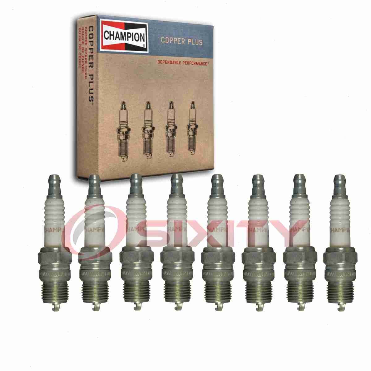 8 pc Champion Copper Plus Spark Plugs for 1970-1971 Chevrolet Chevelle 7.4L uz