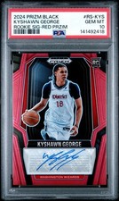 2024-25 Panini Prizm Black Kyshawn George Red Prizm Rookie Auto /99 PSA 10