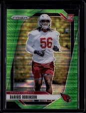 2024 Panini Prizm Darius Robinson #325 Neon Green Pulsar RC Cardinals