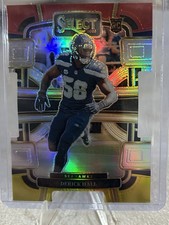 2023 Panini Select - Concourse Derick Hall #85 Red & Yellow Prizm Die-Cut (RC)