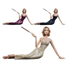 Vintage Women Figurines Handcrafted Ceramic Aroma Statue Incense Burne Art Decor