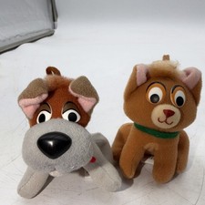 2 Walt Disney Oliver and Company McDonalds Vintage Oliver/Dodger Plush Ornaments