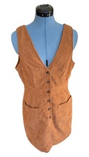 SHEIN Sleeveless Corduroy Jumper Sz M Reddish Brown chest 38”waist 30”length 34”
