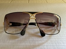 CAZAL MOD 955 COL 302 ICONIC VINTAGE BLACK GOLD SHIELD SUNGLASS MADE IN GERMANY