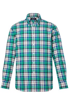 Men Plus Herren große Größen Karo Flanellhemd Langarm Buttondown Kragen