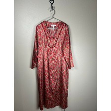 Oscar De La Renta Nightgown Size Medium Colorful Designer Mumu Sleep Dress Robe