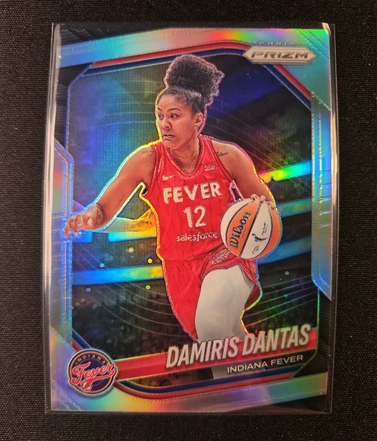Damiris Dantas Silver Prizm Refractor 2025 WNBA Prizm Basketball Indiana Fever