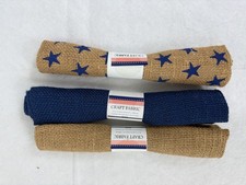 Lot of 3 - 100 Jute Burlap Craft Fabric 18 x 21 NEW