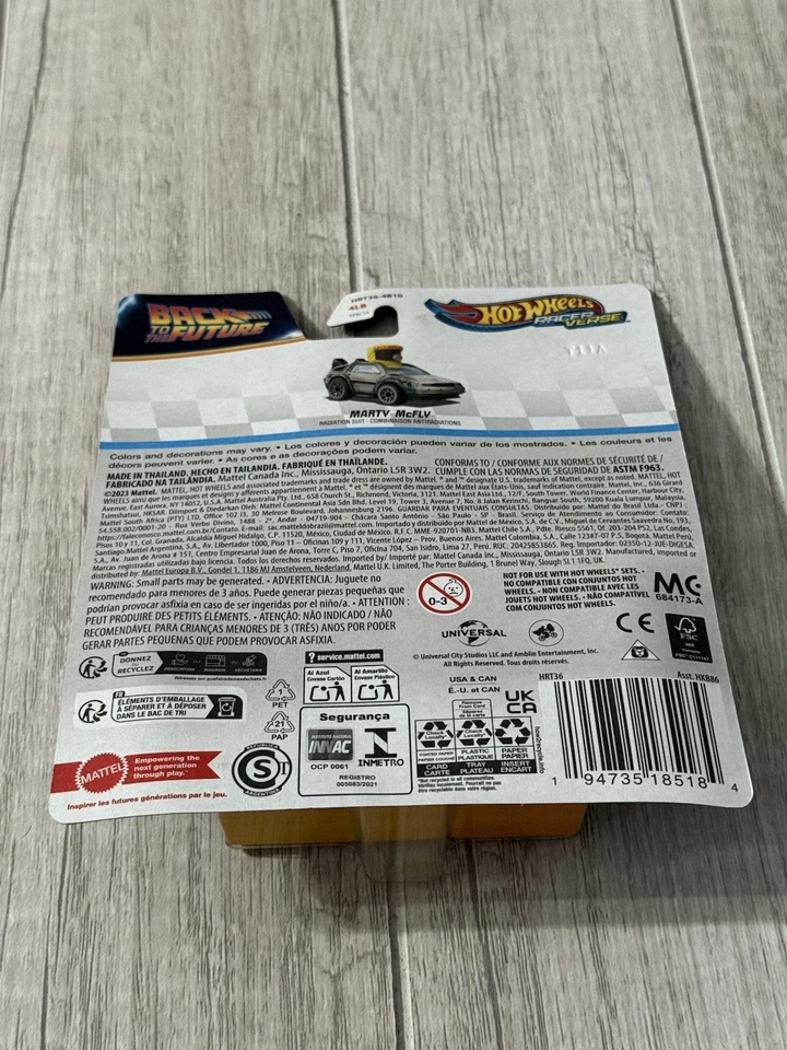 HotWheels Racer Verse “Back to the Future” Marty McFly Radiation Suit 2024 CHASE - Image 4 of 4