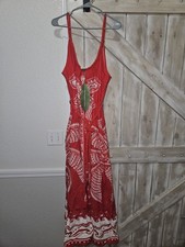 Farm Rio Red Majestic Coconut Tree LENZING ECOVERO EUROFLAX Maxi Dress Size XL