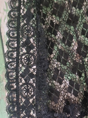 🌸*Antique* *Victorian* Black Cape Hand Made Fine Black Bobbin Lace Mantle 🌸 - Picture 18 of 23