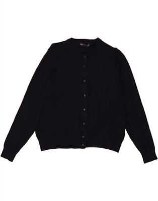Marks & Spencer Damen Crop Cardigan Pullover UK 18 XL Navy Blau Viskose BP03