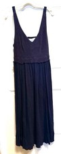 Women’s Saturday Sunday Anthropologie Midi Dress Navy Blue Size Small