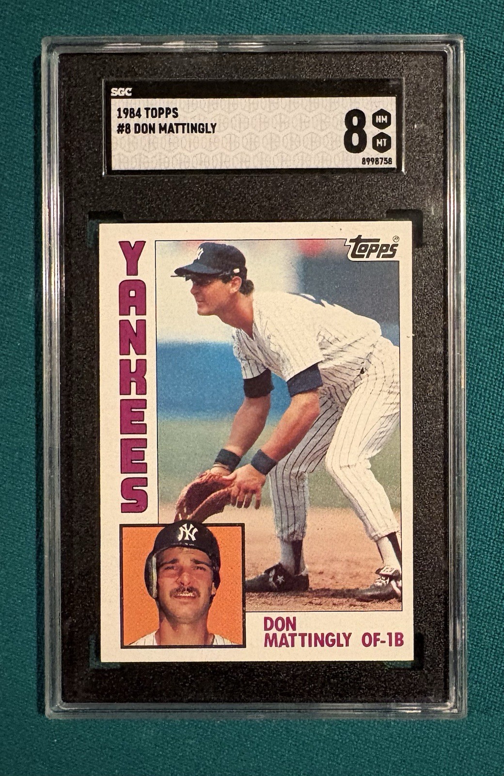 1984 Topps #8 Don Mattingly Rookie Card RC SGC 8 NM-MT Yankees