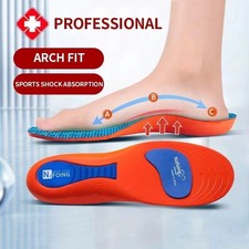 Orthotic Insoles Arch Support Plantar Fasciitis Flat Feet Back & Heel Pain 3-12