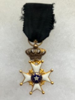Swedish Miniature Order of the North Star Medal Gold