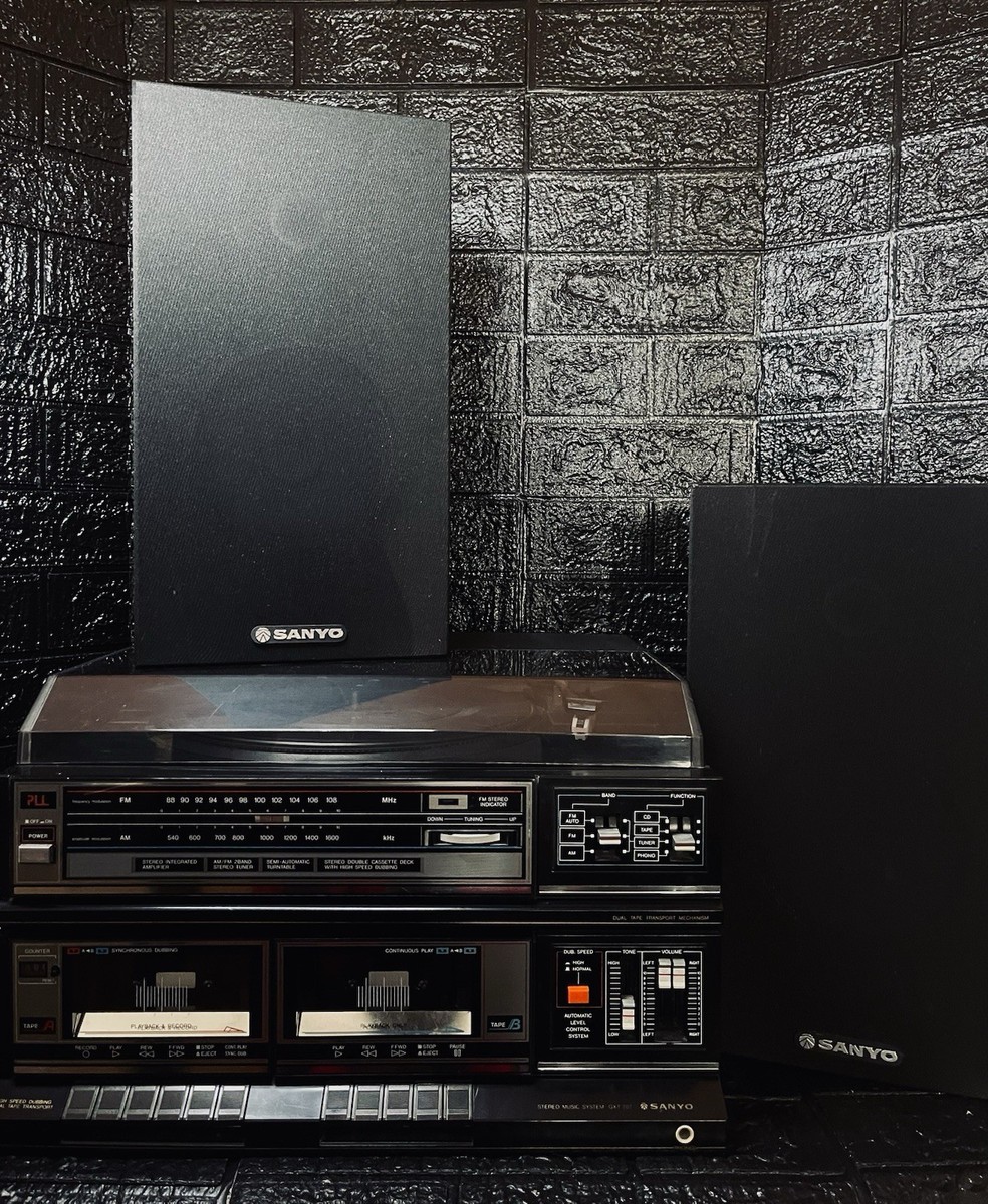 【SANYO】　専用 1988 Sanyo Mini Component Stereo System (GXT-707) w/Original