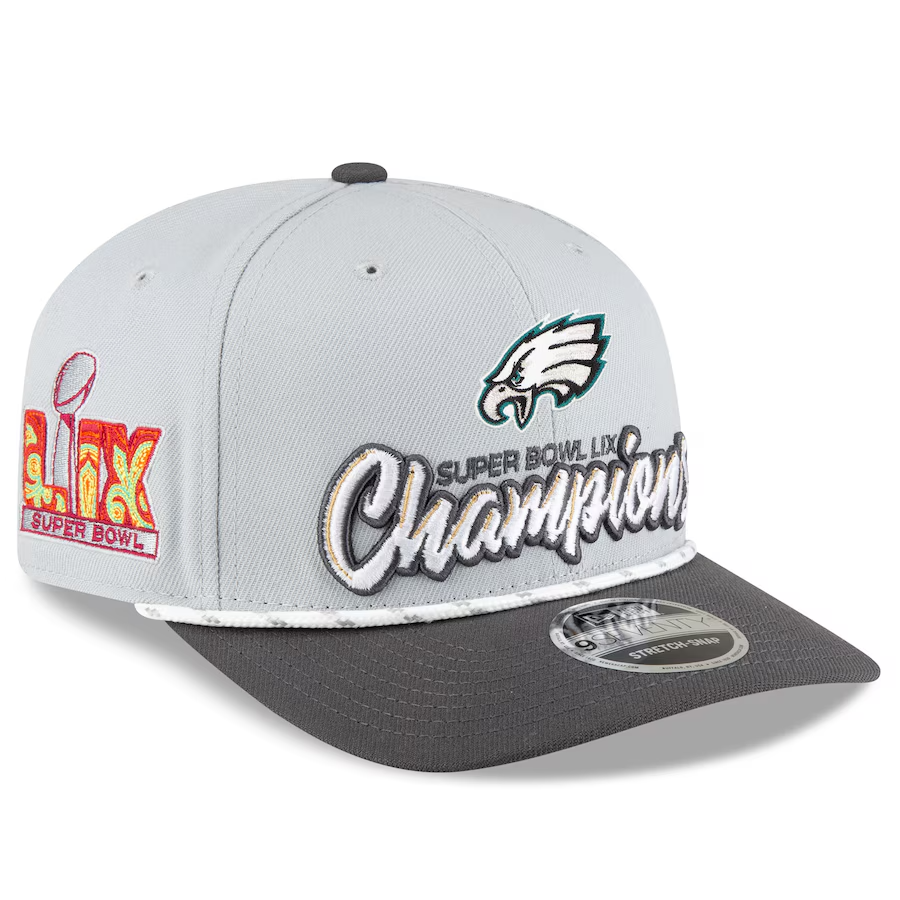 Philadelphia Eagles Super Bowl 59 Champions 9SEVENTY Locker Room Cap by New Era