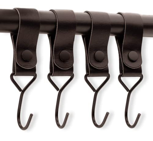 Brute Strength - Gancio multifunzione con passante in pelle – nero – (n5S)